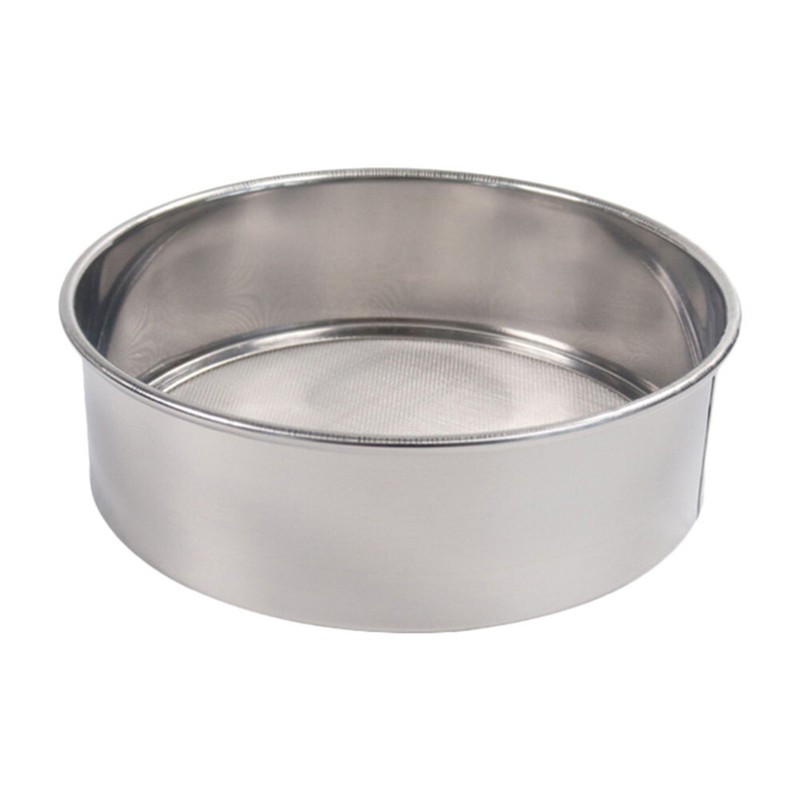 Stainless Steel Flour Sieve Kitchen Fine Mesh Oil Strainer Sifter Sugar Filter