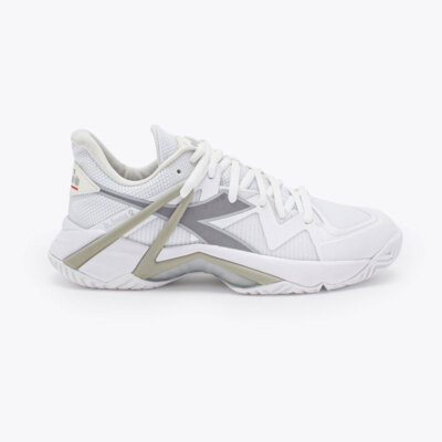 DIADORA Women's B.Icon 2 W AG White/Silver Tennis Shoes (101.179103C6103)