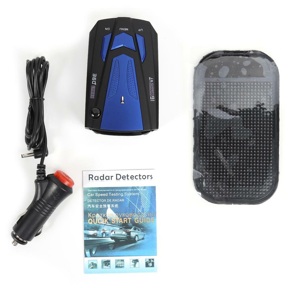 360° Car Speed Radar Detector 16 Band V7 GPS Safety Voice ...