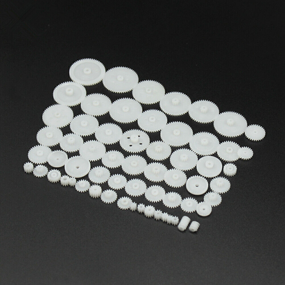 58 Pack DIY Plastic Gear Modulus 0.5 Assortment RC Car Robot Toy Motor Upgrade