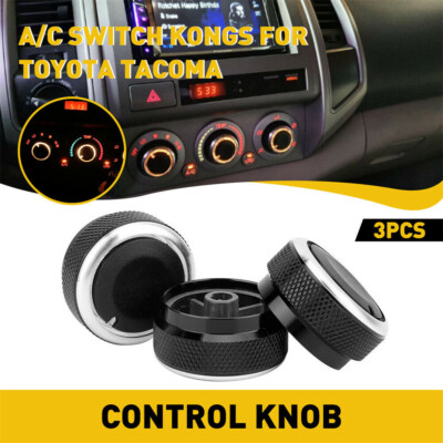 For Toyota Tacoma 2005-2015 3X Car Air Condition Switch Control A/C Knob Durable