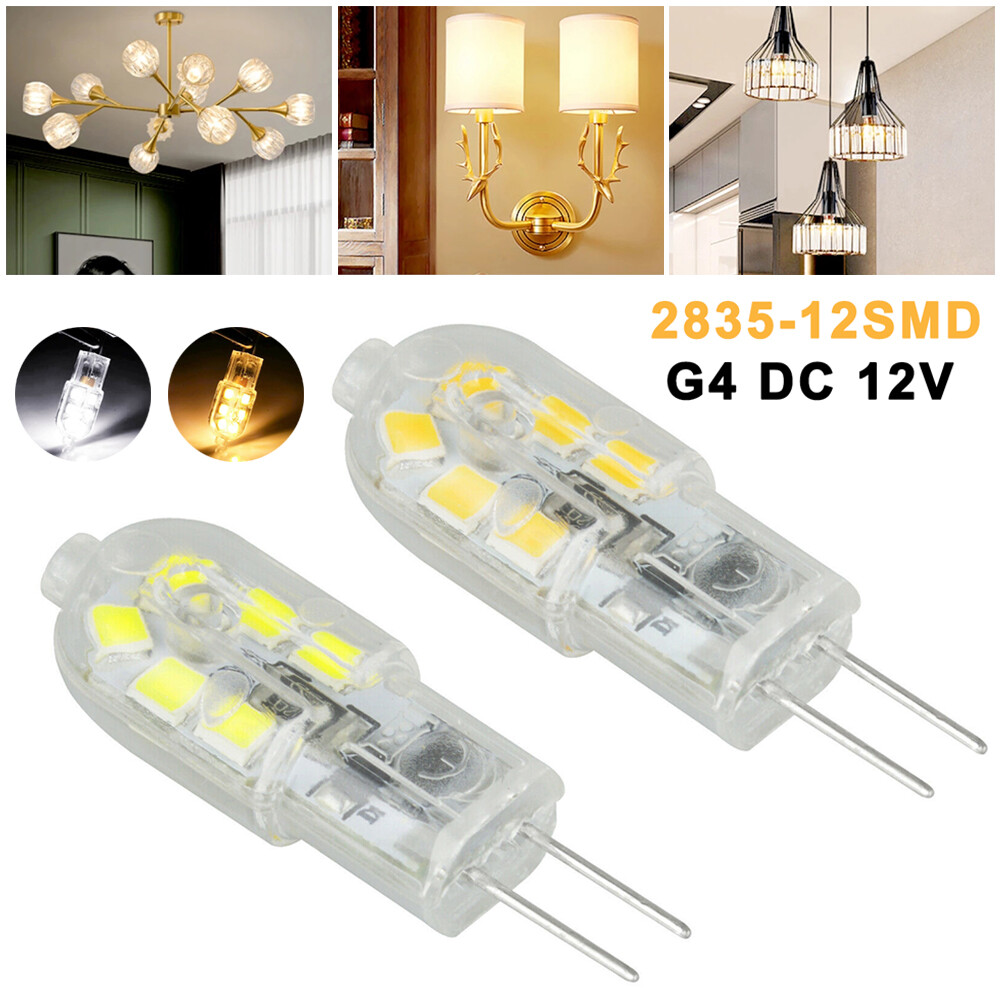 G4 Bi-pin 12 LED Lamp Light Bulb DC 12V 6000K 10W 2835SMD Wh