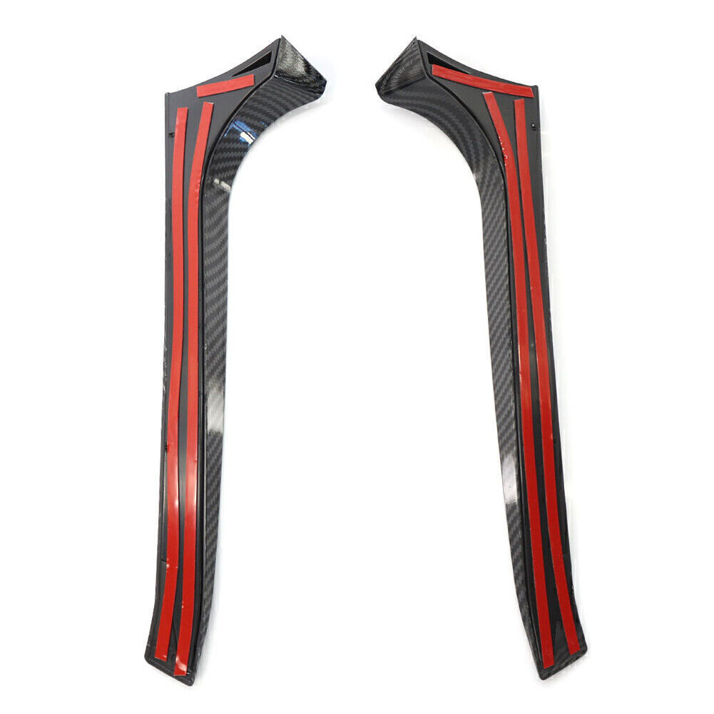 2pcs Rear Window Side Spoiler Canard Splitter Trim For VW Golf 6 Mk6 GTI 2009-13