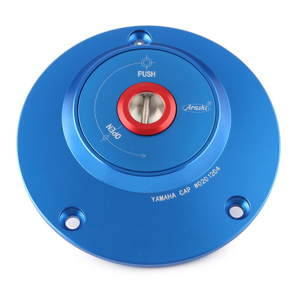 CNC Gas Cap Fuel Tank Cover w/Key Blue Fit Kawasaki Z750/Z1000/ZX