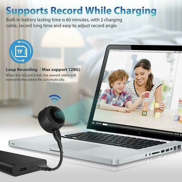 Mini Hidden Spy Camera Wireless Wifi IP Home Security HD 1080P DVR Night Vision - Image 36