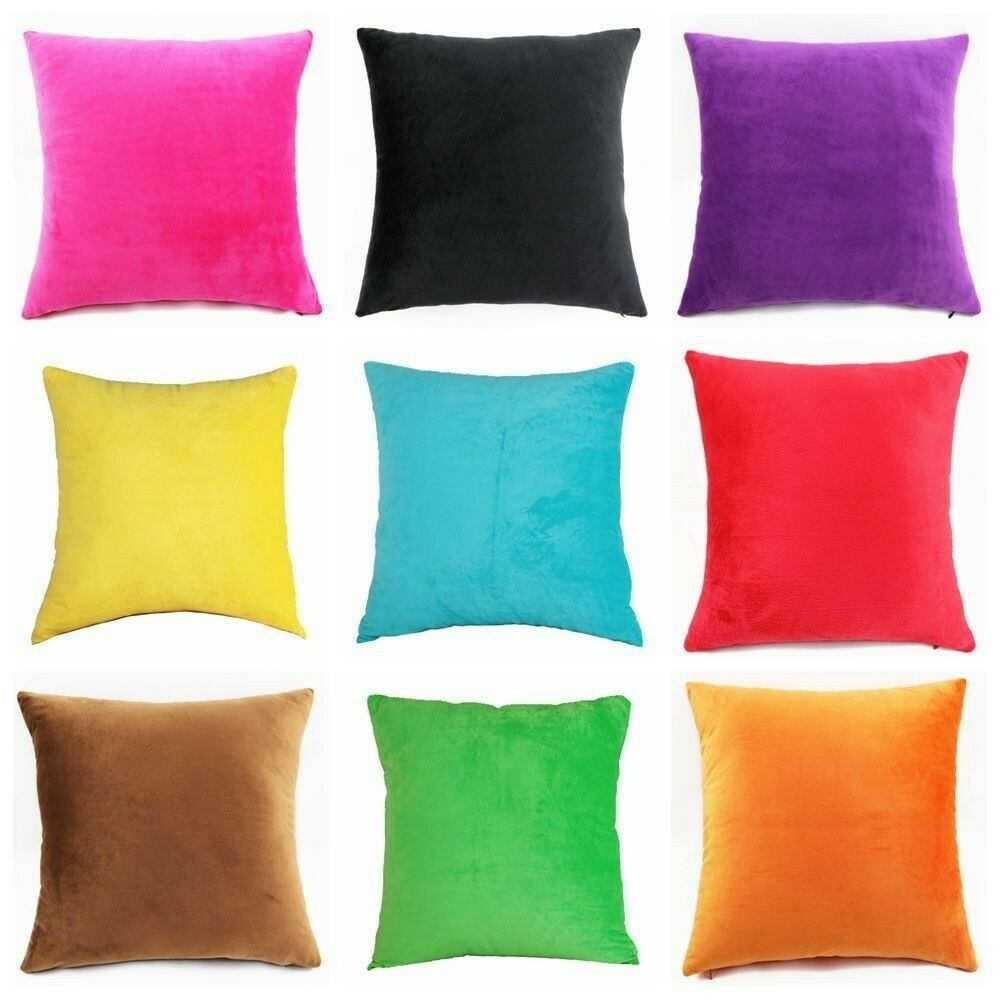Faux Fur Velvet Cushion Covers Soft Plush Cuddly Throw Pillow Cases Home Decor