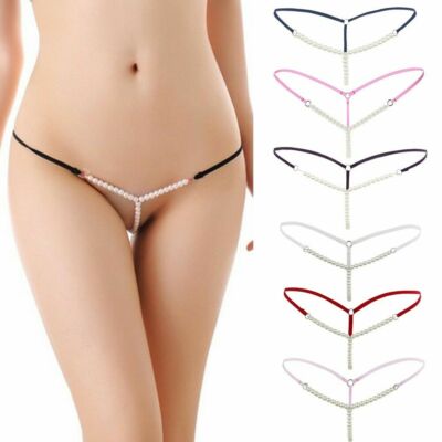 pearl string panty Womens Pearl Sexy Lingerie Lace Open Thongs Panties G-String Underwear  SleepwearのeBay公認海外通販｜セカイモン