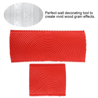2Pcs / Set Rubber Wood Grain Effect Brush Painting Tools DIY Wall Decoration