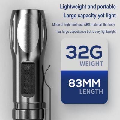 USB Rechargeable LED Flashlight Super Bright TorchTactical Lamps 2024