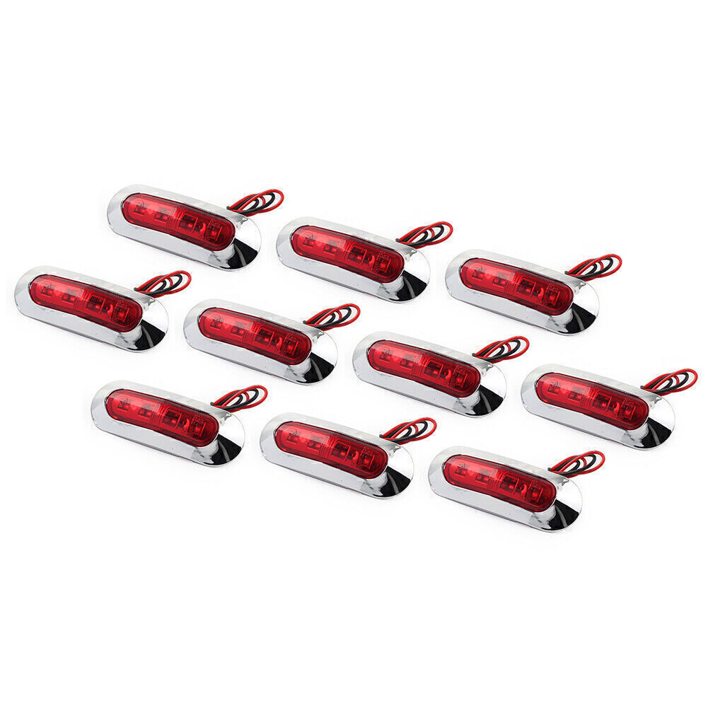 4 LED Side Clearance Marker Light Red Lamp For Car Truck Trailer Pickup 12V 24V