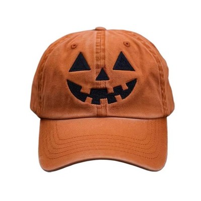 Unisex Autumn Halloween Pumpkin Face Baseball Hat,Jack-o lantern Pumpkin J3 I4R1