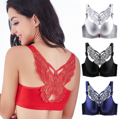 Women Push Up Bra Traceless Front Closure Butterfly Adjustable Brassiere TOP