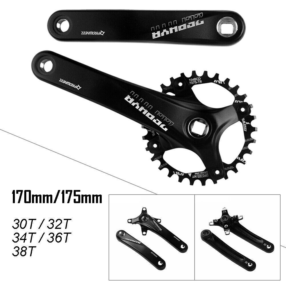Prowheel Mountain Bike Crank 30/32/34/36/38T Sprocket 104BCD MTB Crankset Set US
