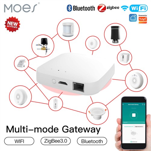 MOES Tuya Gateway, Wireless Wired Zigbee Bluetooth Matter IR WiFi Mesh Hub Work With Tuya Smart Life | Singapore