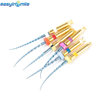 Easyinsmile Dental Endo Rotary File 6Pcs X-Pro Gold Taper NITI Endodontic Files