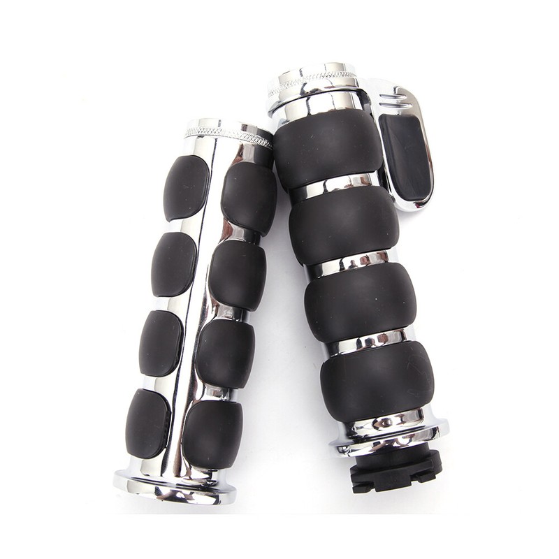 Motorcycle Chrome Handle Bar Hand Grip For Harley Davidson Softail Fatboy FLFB