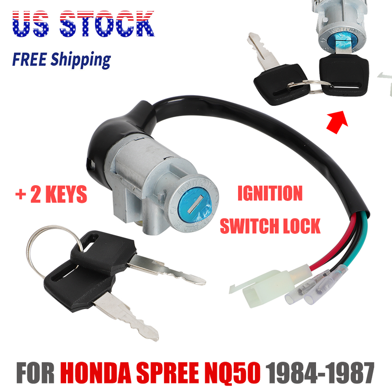 Motorbike Ignition Switch Lock Set W/ 2 Keys For Honda Spree NQ50 1984-1987 USA