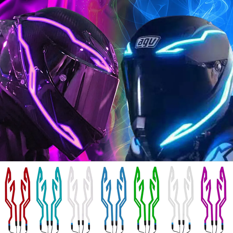 luces luz led para casco stickers cascos moto motos motocicleta hombre mujer