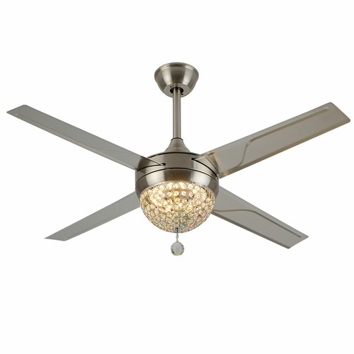 4 Flügel LED Deckenventilator 3 Geschwindigkeiten 3 Farblichter