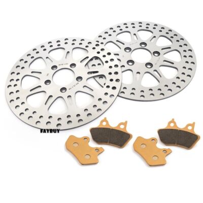 Front Rear 11.5'' Brake Rotors Pads For Harley Heritage Softail Deuce FXSTD 00-07