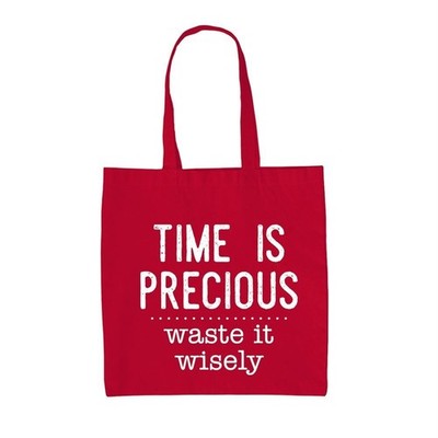 Time Is Precious,Waste It Sabiamente - Lienzo Bolsa - Divertido Regalo Lema Lazy