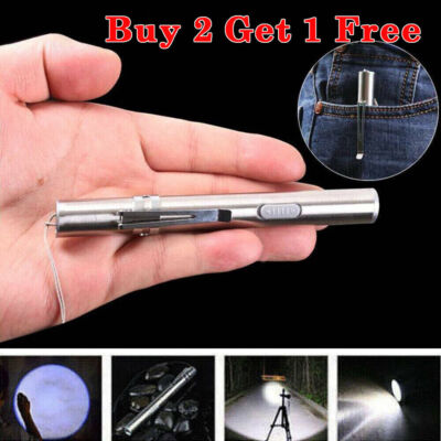 10000Lumens Portable Super Bright Led USB Rechargeable Pen Pocket Torch Lamp US