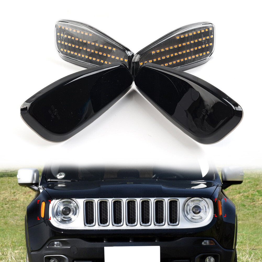 LED Dynamic Side Marker Light Turn Signal Lamp Fit For Jeep Renegade 2015-22 USA
