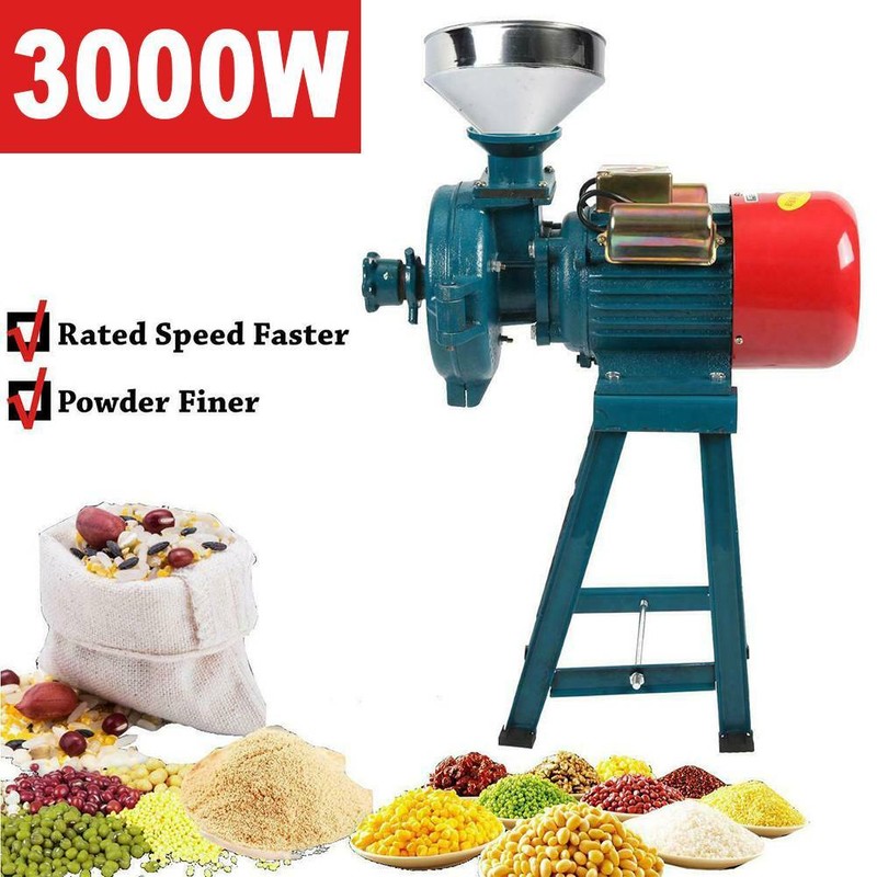Electric Grinder Wet&Dry Feed/Flour Mill Cereals  Grain Corn