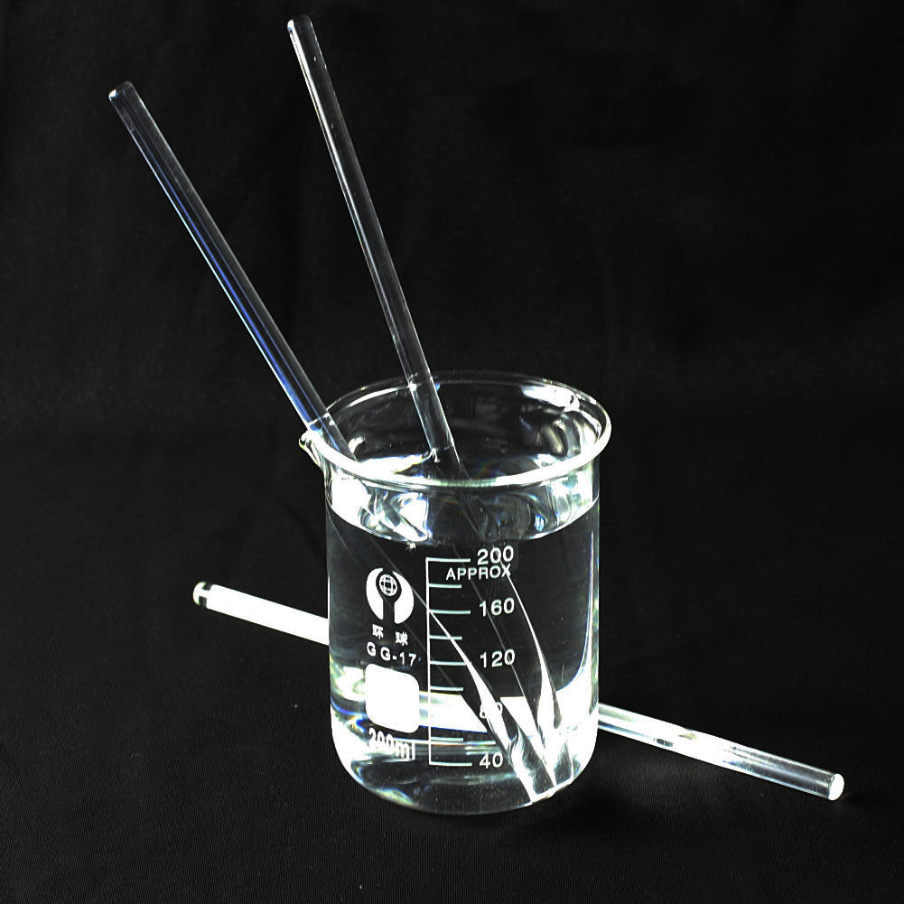 5X Glasrührstäbe Labor Klar Glas Rührstab Glass Stirring Rod Glasstab