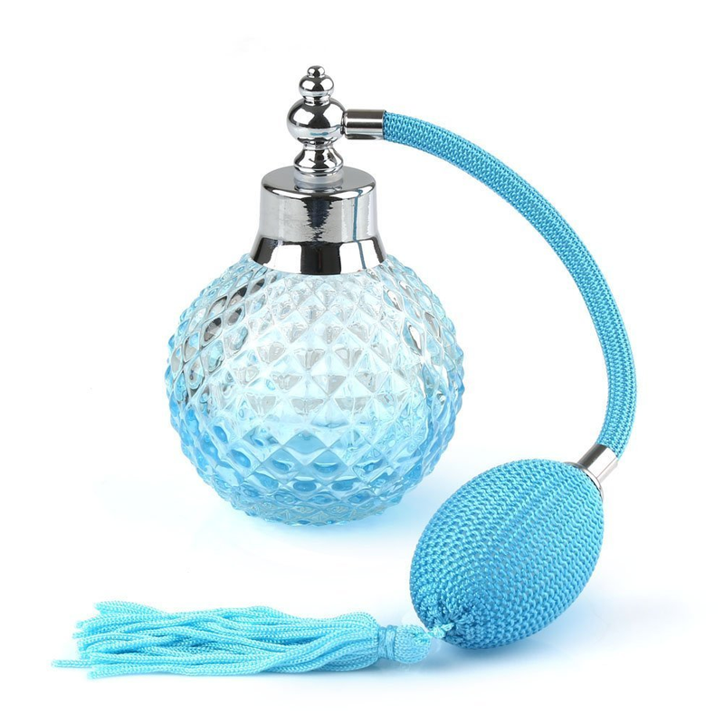 Crystal Art Vintage Style Refillable Perfume Atomizer Long Spray Bottle 100ml (B