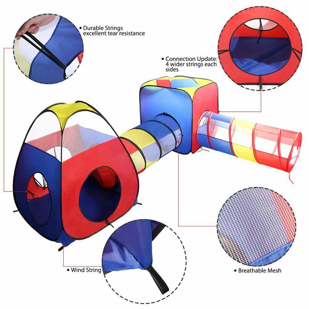 Outdoor Tunnel Play Tent Pop Up Tent for Boys Girls Indoor and Outdoor Fun