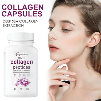 240pcs Collagen Capsules Deep Sea Collagen Extraction Anti-Aging Skin Whitening