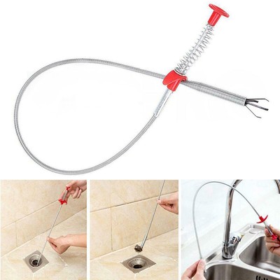 Sink Cleaning Hook Sewer Dredging Tool Kitchen Spring Pipe Hair Remover Welcome