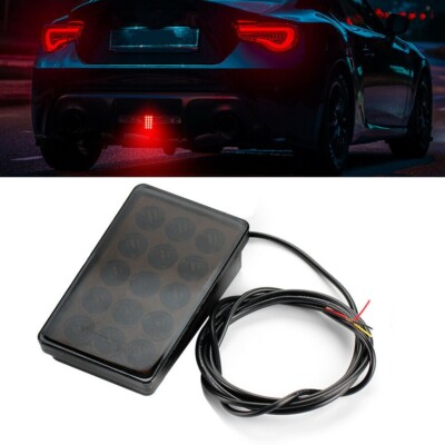 F1 Style 15 LED Rear 3rd Third Strobe Universal,Flashing Tail Brake Stop Light