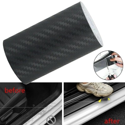 7cm×5m 3D Carbon Fiber Car Sticker Door Sill Scuff Anti-Scratch Tape Protector
