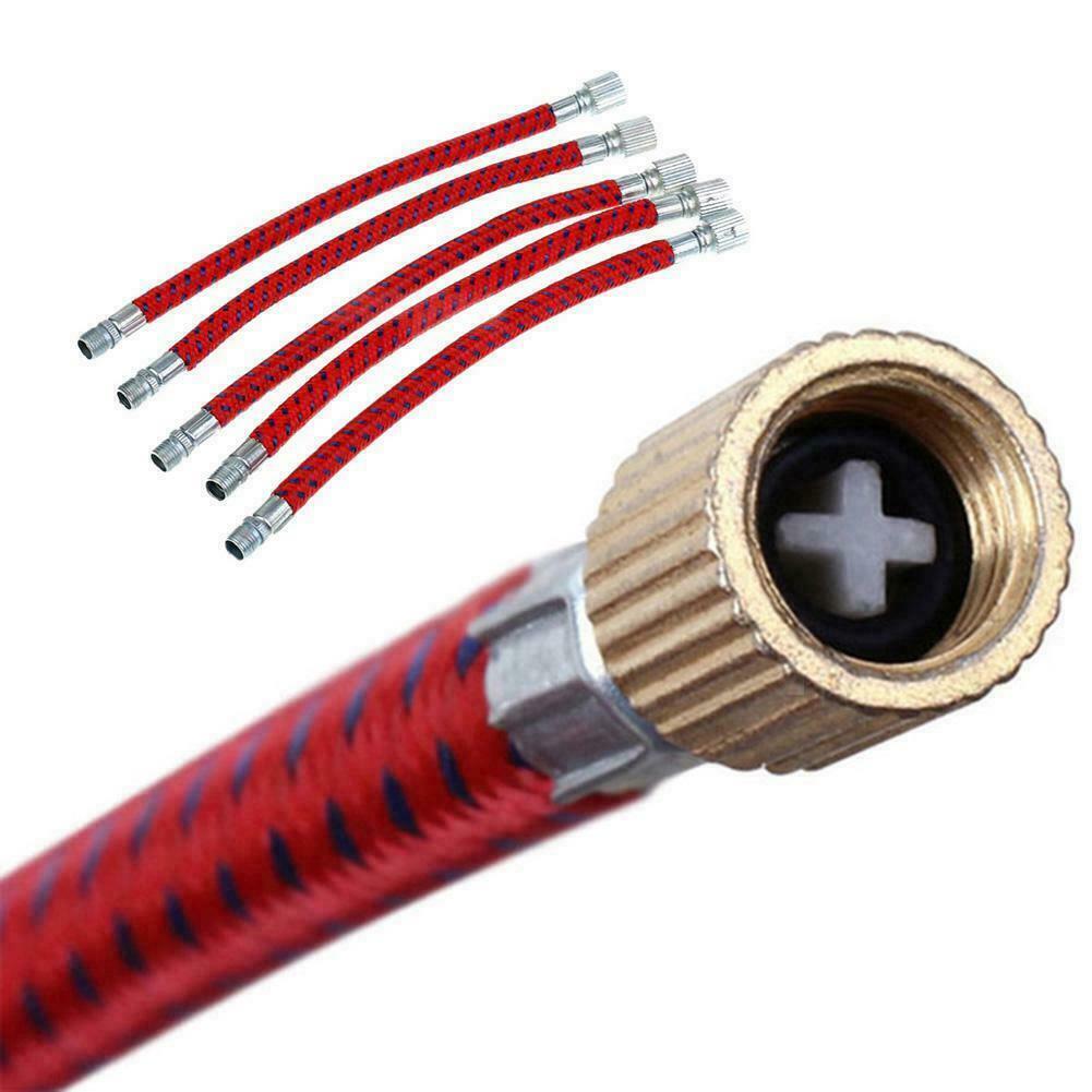 Bike Tyre Air Pump Inflator Replacement Extension Hose Valve For Schrader New