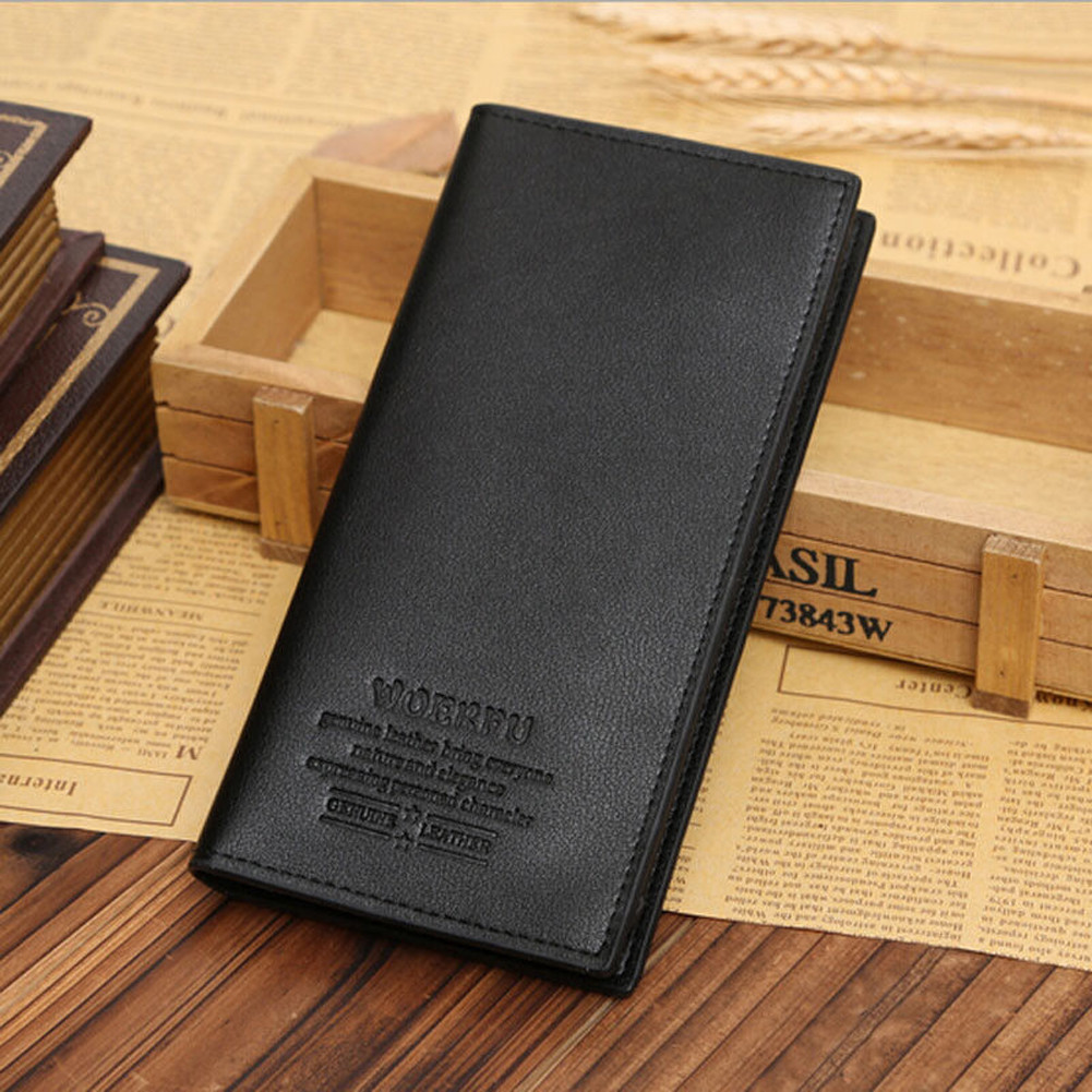 Business Men's Long Casual Leather Wallet Pockets Card Clutch Bifold Purse USA