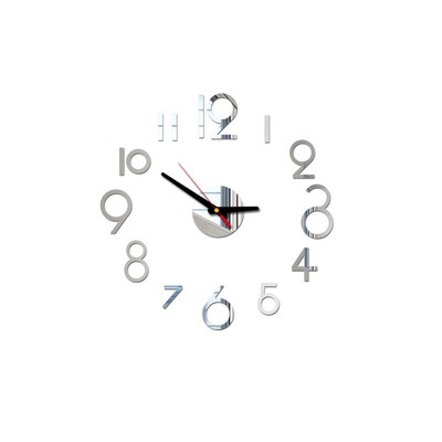Luminous Wall Art Clock Mirror Acrylic Wall Sticker 3D Modern DIY  Art Decor 
