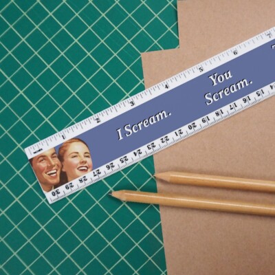 I You Scream Police Come It's Awkward Funny Humor Standard Metric Ruler
