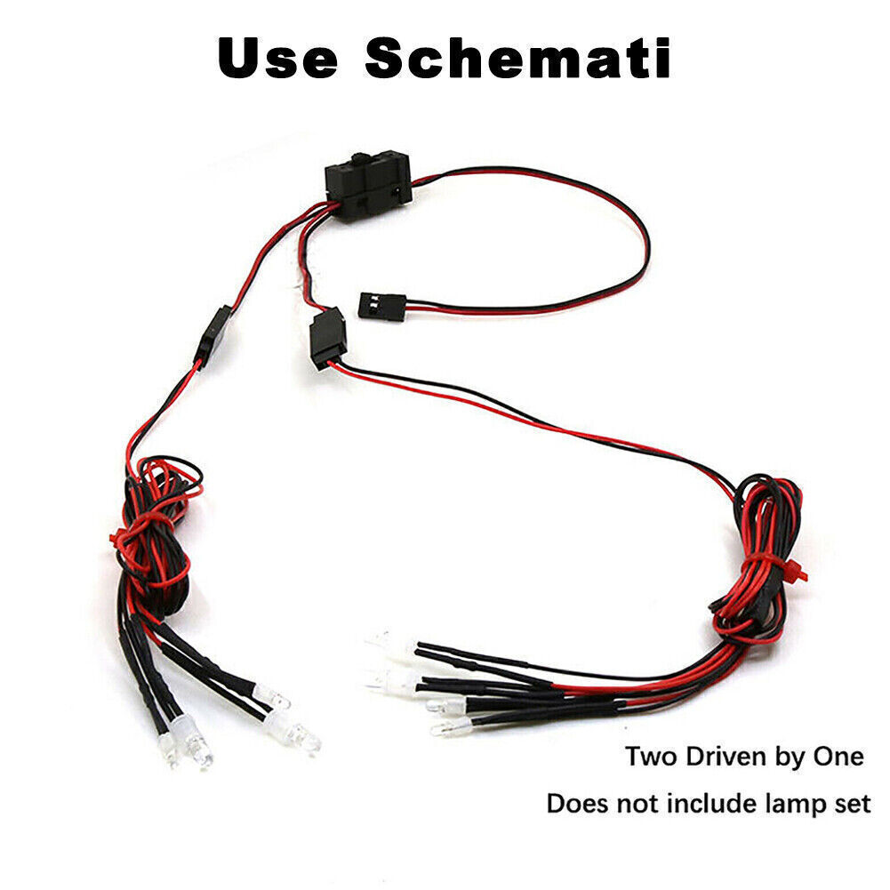 Y Splitter Line With Switch Channel Extension Cords Cable Light Wire For RC Car