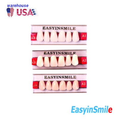 96pcs Acrylic Resin Teeth Dental Lab Upper Anterior Teeth Shade A1/A2/A3