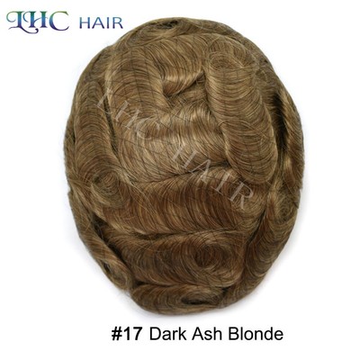 Invisible Ultra Thin Skin Mens Toupee Hair Replacement Poly Hairpiece PU System