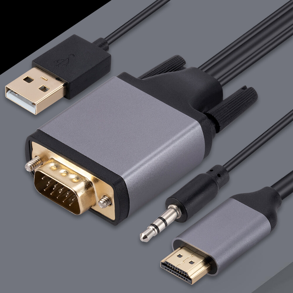 Cable Adapter HDCP HDMI-Compatible To VGA HD 1080P for Computer Laptop Projector