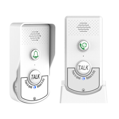 2 Way Voice Intercom ABS Wireless Voice Intercom Doorbell System Unit for Home