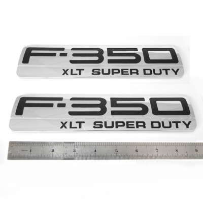 2x OEM F350 XLT Super Duty Side Fender Emblems for fits F-350 5C3Z-16720-SA F1Z