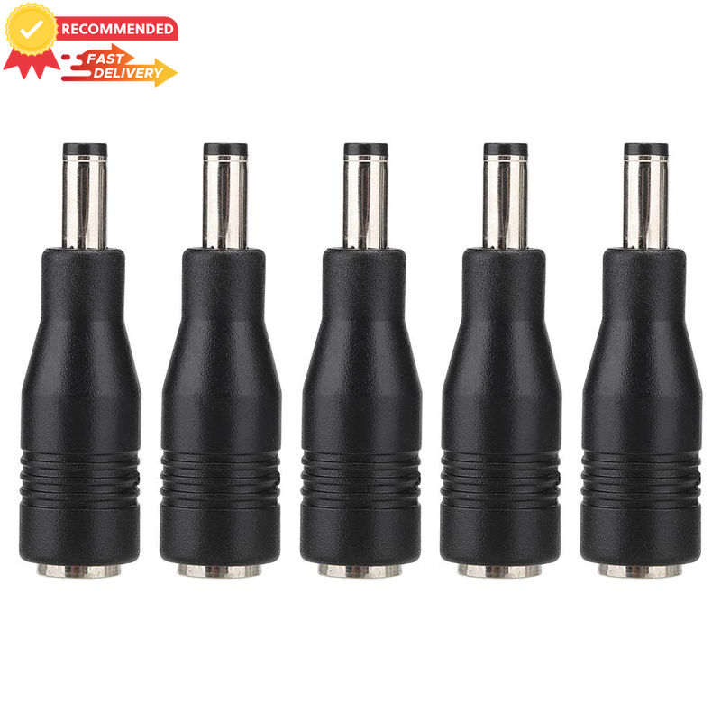 DC Power Adapter Kit 5Pcs, Universal 7.4mm to 5.5mm Plug Converter Tips