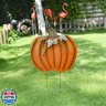 Metal Pumpkin Stakes Yard Signs Fall Decor Decorative Garden Stake Lawn Pumpkins Ornaments Outdoor Autumn Decoration for Harvest Halloween Thanksgiving (17.5