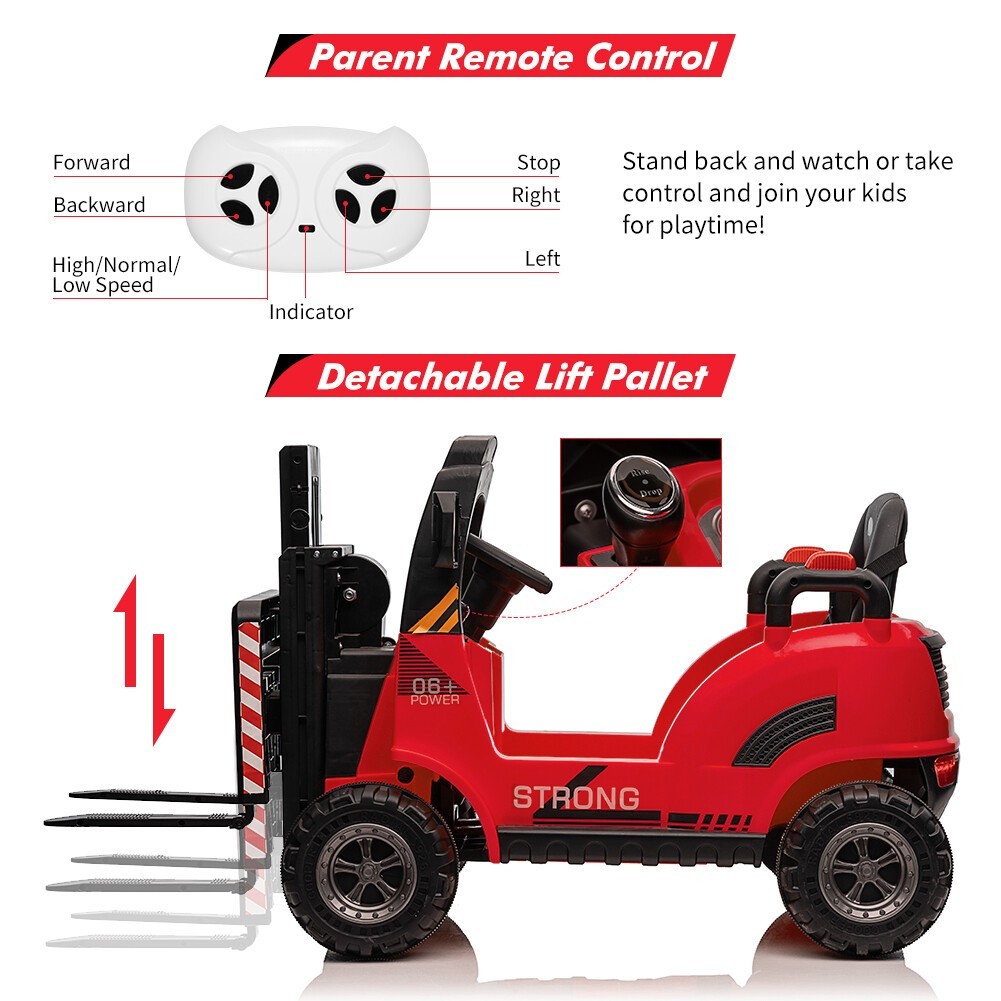 12V Electric Ride-on Forklift Kids Cart
