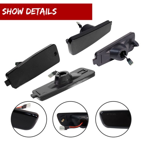 4PCS Smoked LED Front & Rear Bumper Side Marker Lights For 2006-11 Chevrolet HHR