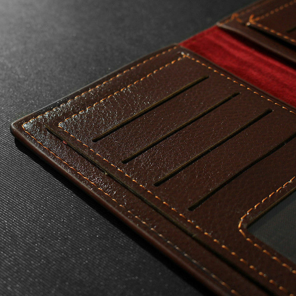 Fashion Men's Leather Bifold Wallet Credit Card Holder Clutch Purse Long Handbag